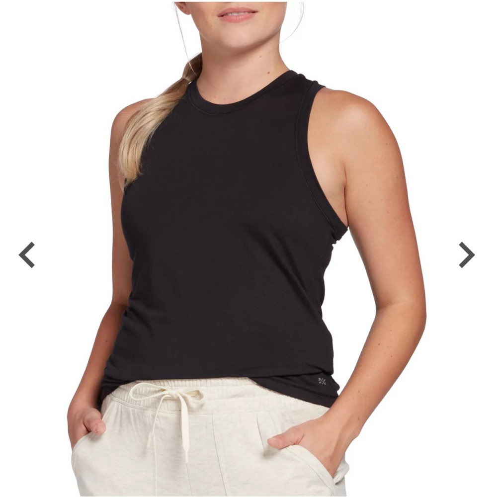 DSG Women’s Everyday Pure Black Cotton Muscle Tank Top